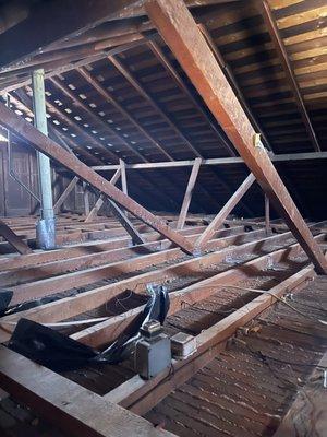 Attic cleaned and ready for new insulation