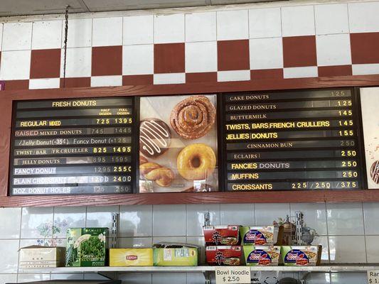 Donut menu