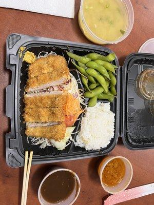 Tonkatsu bento lunch