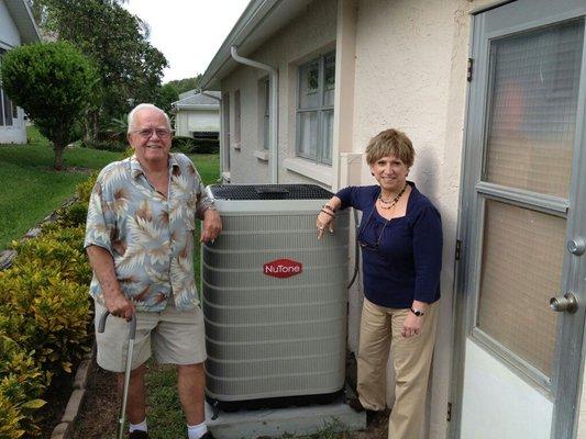 The Coleman's got a new heat pump system today.