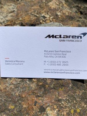 McLaren Palo Alto 5/29/2021.. talk to Veronica!