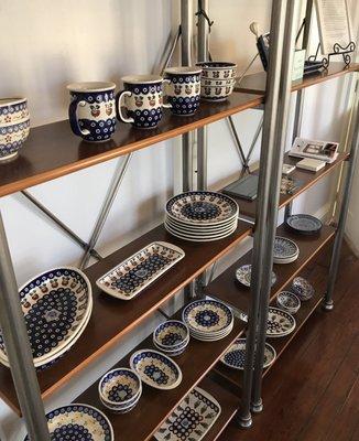 Polish Pottery...beautiful hand painted stoneware that can be placed in the microwave, oven, and dishwasher!