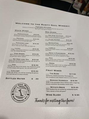 December Wine List