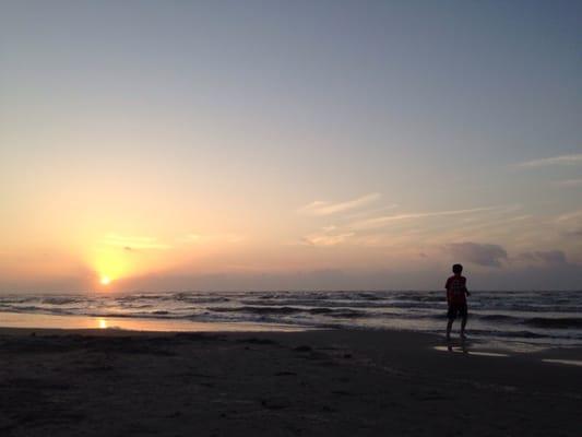 Sunrise on the beach.