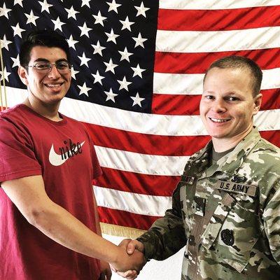 Congratulations to PVT Torres Molina! Choosing to serve for 4 years as a 68W Combat Medic Specialist! He also will be receiving a $3k bonus!