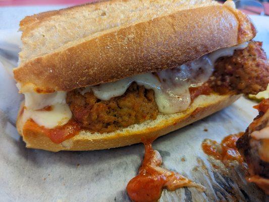 Meatball sub at Frankies NY Pizza, Simpsonville