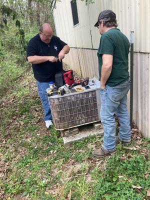 And that would be Ken again servicing a unit