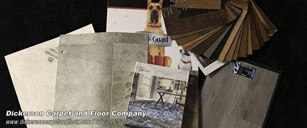 Dickerson Flooring options incl Laminate, Tile, Vinyl and Carpet