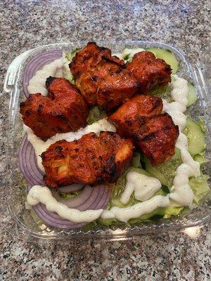 1. Chicken Tikka Kabob Salad