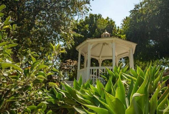 Gazebo in the green at out Carmel Nursery