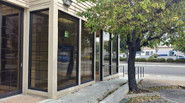 ATM is outside and has it's own enclosure