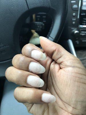 Nails different shape and dirty