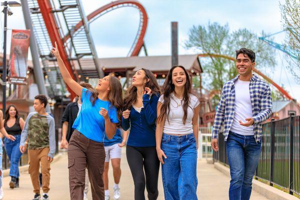 Enjoy Dorney Park's new Steel Yard themed area around the new roller coaster Iron Menace.