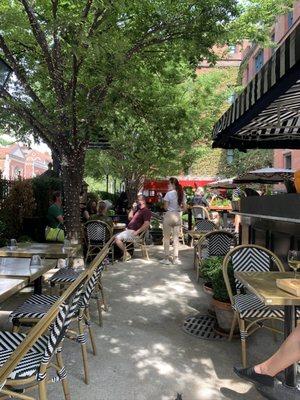 Outdoor bar area