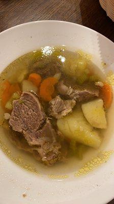 Chaldo de res (beef and vegetables soup)