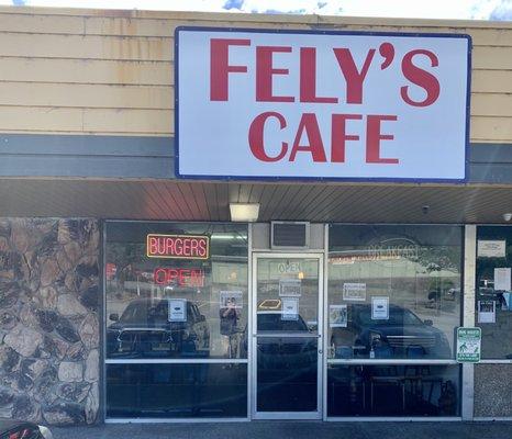 Front door at Fely's Cafe