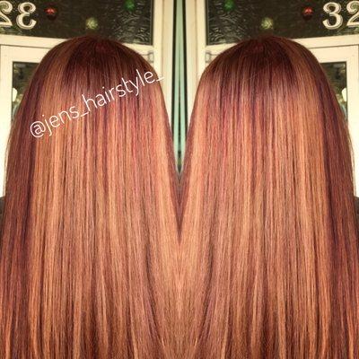 Balayage with rootcolor and lowlights