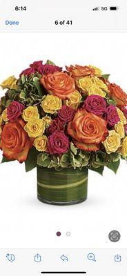 The flowers ordered from J&L Flowers