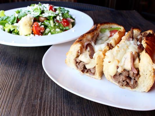 Philly Cheese Steak with Salad!