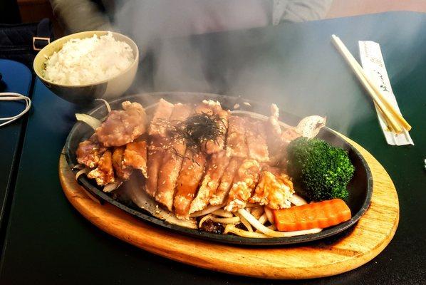 Steaming Chicken Teriyaki Dinner at Tougen