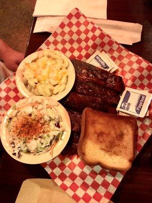 1/3 rack of ribs w/2 sides