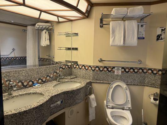 Spacious bathroom.