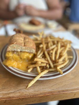 Tight sandwich with French Fries