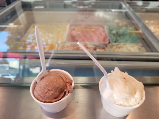 Ferrero Rocher and soursop ice cream