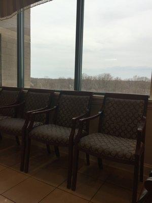 Waiting room with a view