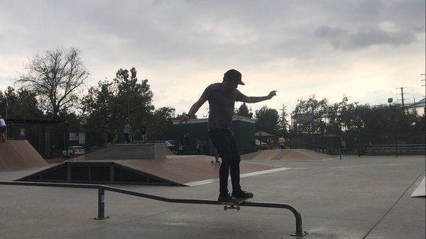 Such a fun little rail in a fun little park