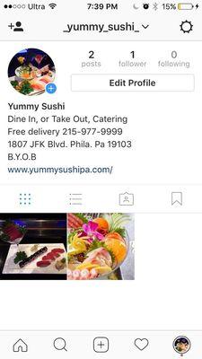 Follow us on Instagram! @_yummy_sushi_