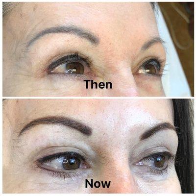 Eyeliner brow touch up