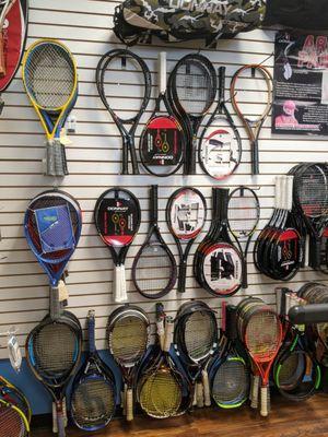 Great selection of raquets, too!