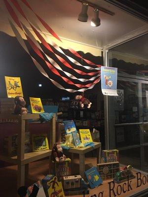 Curious George is coming to Reading Rock Books!!  Join us for storytime after the Old Timer's Day Parade on May 5, 2018.