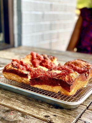 Pepperoni Detroit Style Pizza