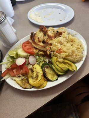 Grilled chicken plate