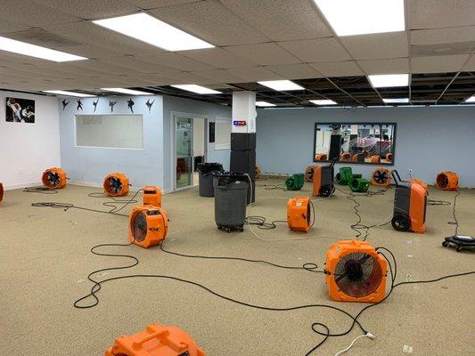 Water Damages Area - Water Damage Restoration - Commercial job in Arlington, VA