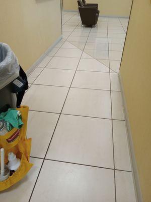 Commercial hallway cleaning