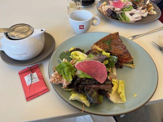 The vegetable quiche at SF Moma, 5th Floor Café