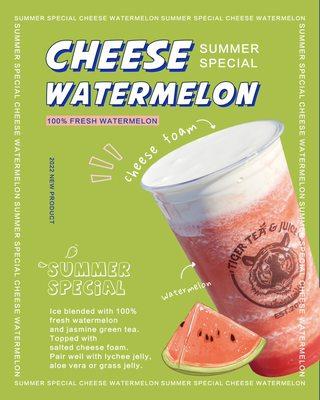 New drink - Cheese Watermelon! Summer seasonal drink.