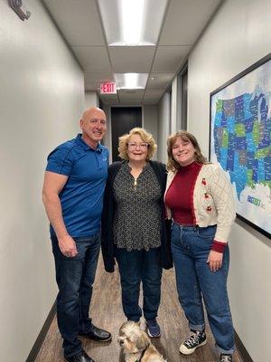 Franchise owner, Tamara Giudice, with franchisor Dave Claflin, and daughter.