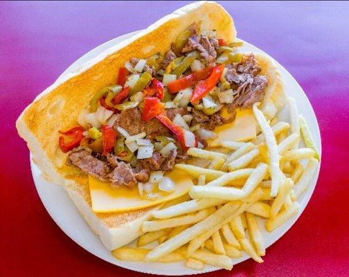 Cheesesteak and Fries