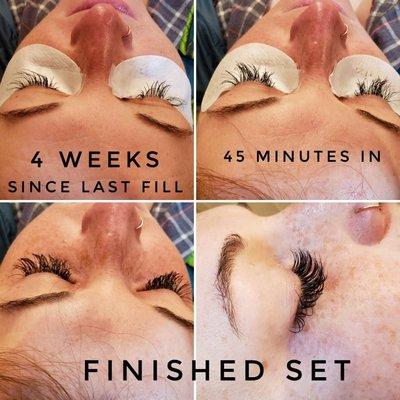 Classic eyelash extensions are a blast,  and make your eyes pop!