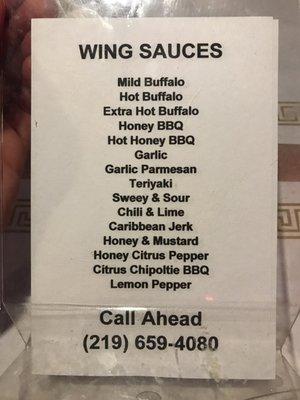 Wing Sauces. A must know.