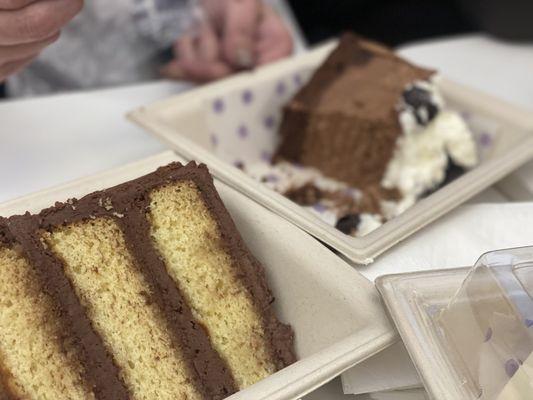 Old Fashion Diner Cake (left) and Everyone's Favorite  Mousse Cake