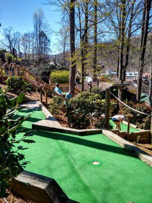 One of the outdoor putt-putt courses.