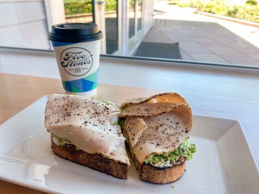 Turkey toast with avocado