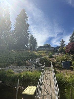 Granite rock steps & wall