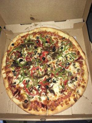 xl vegetarian pizza