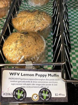 Wheat Free and Vegan Lemon Poppy Muffins